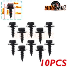 10pcs Bolts Screws for BMW 9mm Hex Head Under Car Panels Rocker Panels Bumpers