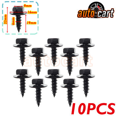 #ad #ad 10pcs Bolts Screws for BMW 9mm Hex Head Under Car Panels Rocker Panels Bumpers $3.99
