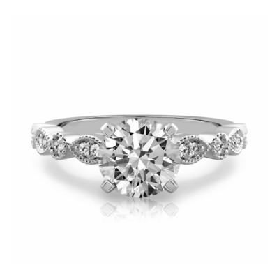 Diamant Ring Gold Lab Grown Black Friday Sale 18K Weiß Rundschliff IGI 1,18 K...