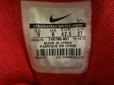 Size 9 - Nike Air Max 95 University Red /Black/White-Grey