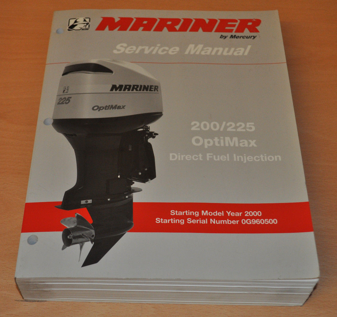 Manuel D'atelier Mercury Optimax 200-225 PS - Moteur à Injection Directe, édition 2000, Bon état