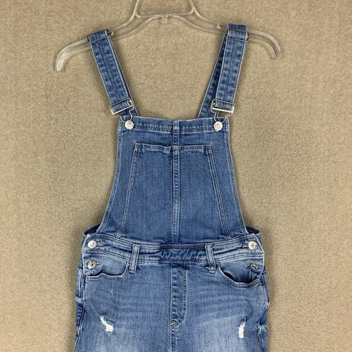 Mono Paige Hi Rise Sierra 26 Azul Recto Denim Babero Jean Dobladillo Crudo Envejecido - Imagen 2 de 13