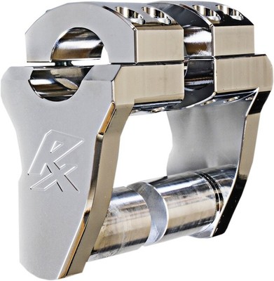 Rox Speed FX Pivoting Extended Stem Risers For 1'' Handlebar 2'' Chrome