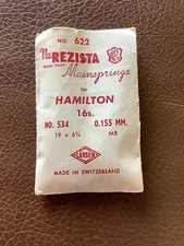 NuRezista Mainspring #622 for 16s Hamilton 992 Factory No. 534 - Steel
