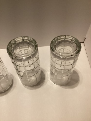 VINTAGE ANCHOR HOCKING Tartan Manchester Plaid Clear Tumblers Set Of 4: 6 1/8” - Picture 15 of 15