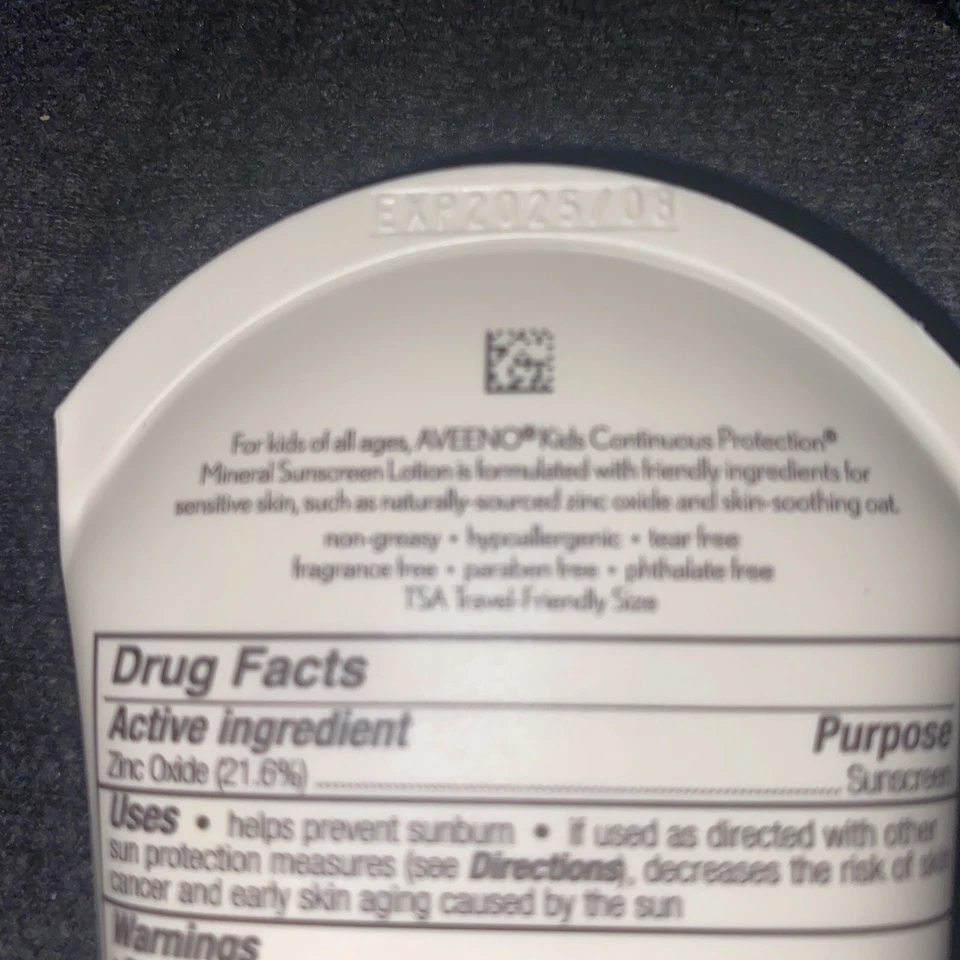 Aveeno Kids Continuous Protection Zinc Oxide 3 Fl Oz (Pack of 1), Exp 8/25 - Image 3 of 3