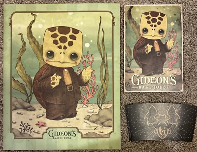 Disney s-Gideons Bakehouse REGINALD RIDLEY Print Signed 8x10 & Menu Card/Sleeve