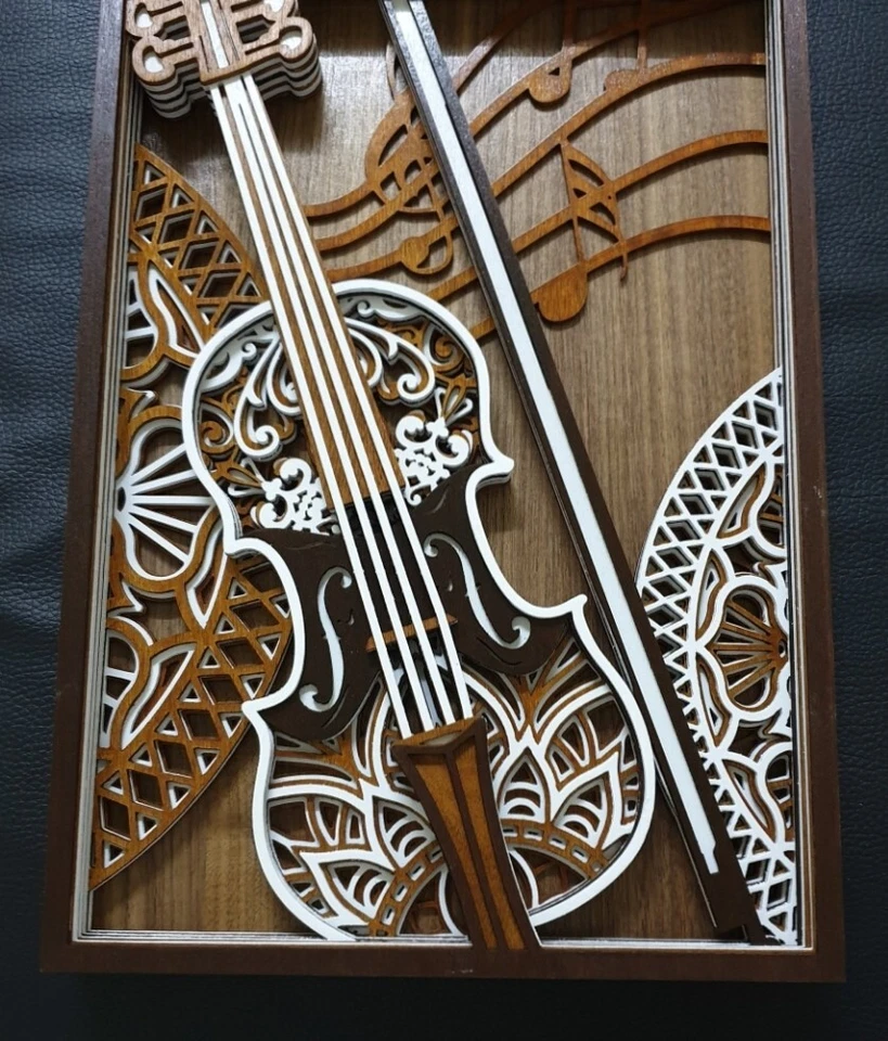 Multi Layerd Violin Mandala wall Mounted Gift Item - Image 4 of 4