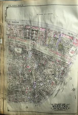 1945 ATLAS MAP FOREST HILLS  WOODHAVEN QUEENS NY LIRR ASCAN AV TO INTERBORO PKY 