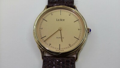 LE ROY Orologio 9501 Argento 925/000 Vermeil laminato Oro Nuovo di
