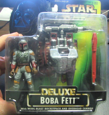 1996 KENNER - STAR WARS - DELUXE - BOBA FEET WITH WING-BLAST ROCKETPACK - TOP