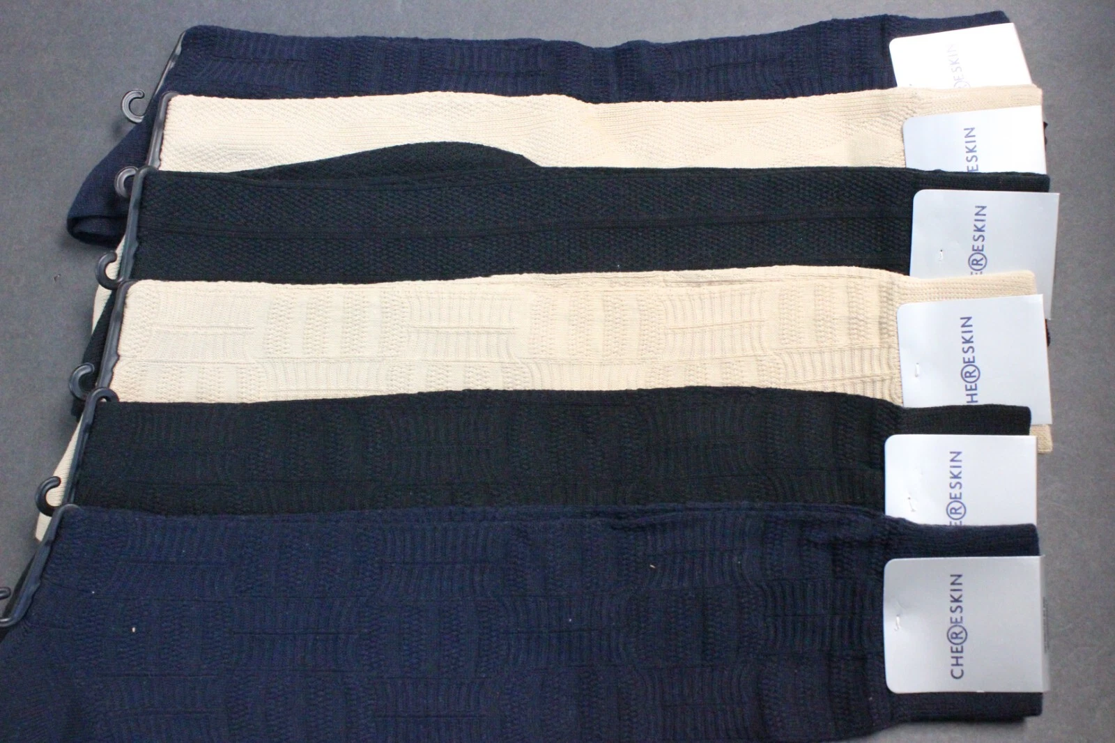 6 pair 10-13 Knee high Socks Men's Over the Calf Cotton Blend Socks Black navy K