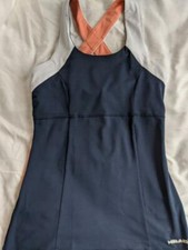 Head Long Sport BH Blau Navy, Weiß und Orange Pfirsich Farbe Größe S