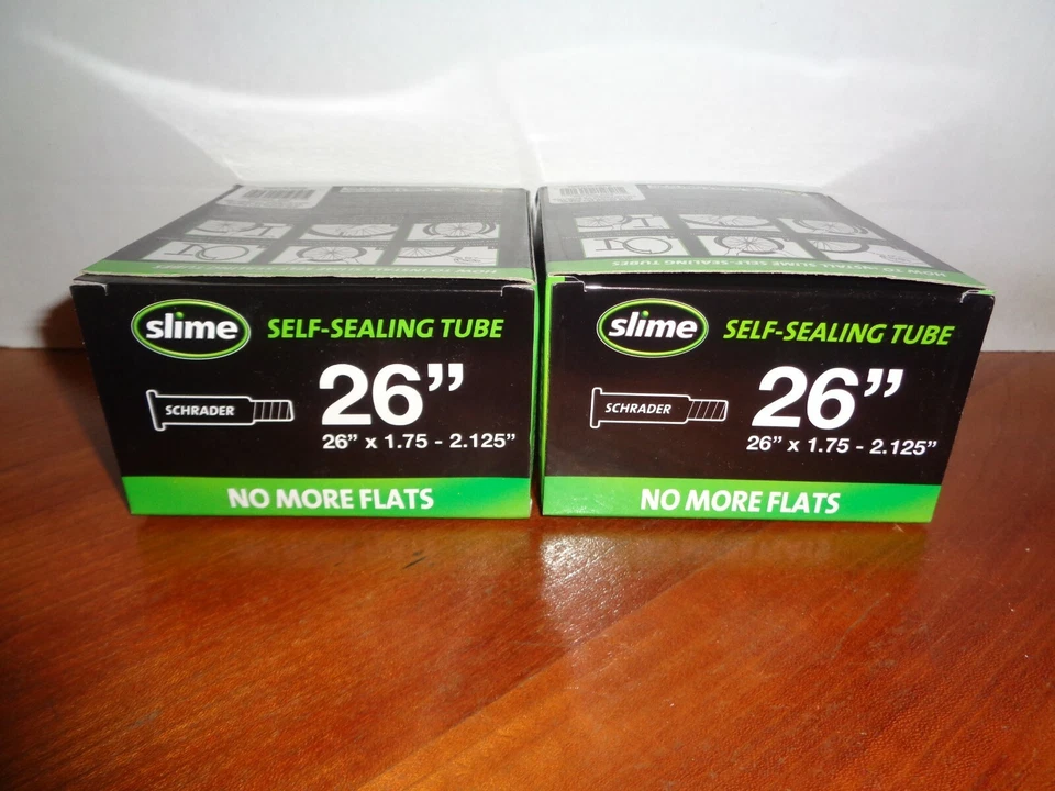 2 - Slime 26 pulgadas extra fuerte tubos de auto sellado válvula Schrader 26"X 1,75-2,125 Foto 3 de 3