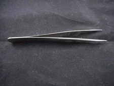 EREM Stainless Steel 4.7” Straight Fine Precision Tip Anti-Acid Forceps 1SA