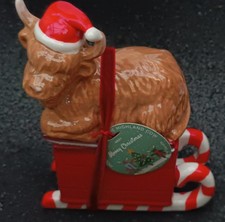 NEW Next Festive Spice Scented Hamish 3D Candle Christmas Highland Cow