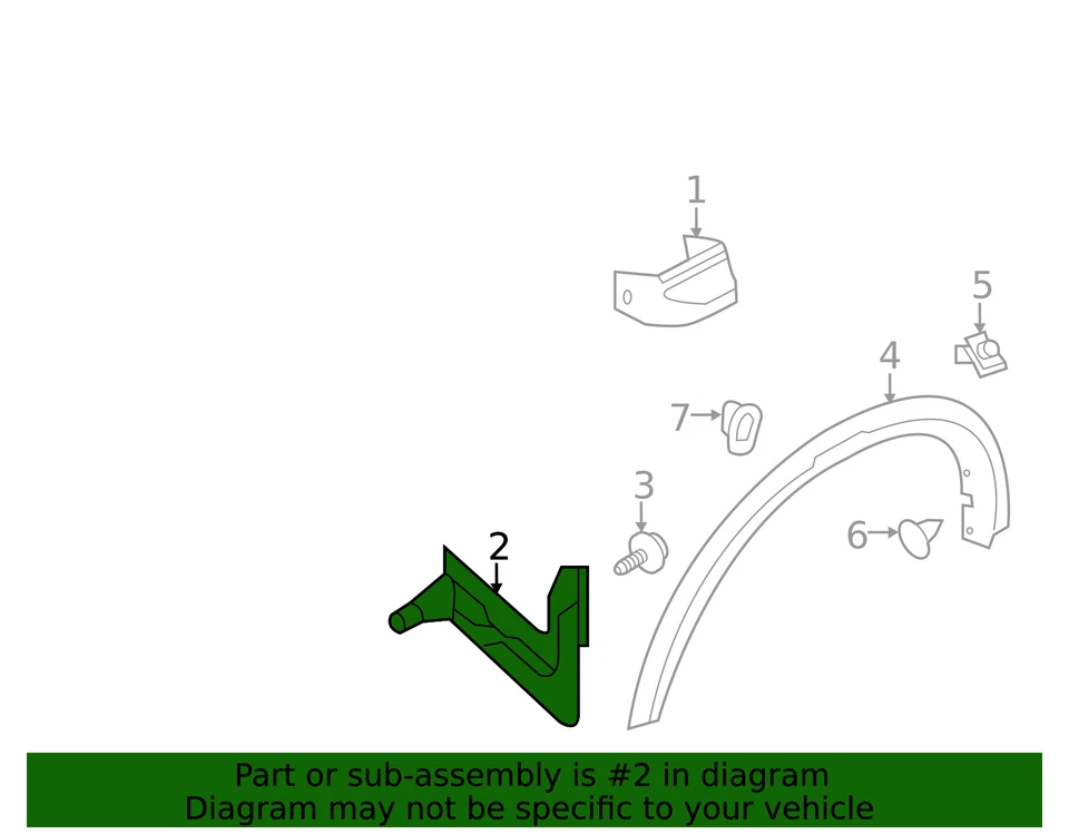 Protector de barro genuino Nissan Pathfinder 2013-2020 63850-3KL1B Foto 2 de 2