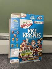 1999 Sesame Street Mini Bean Kellogg's Rice Krispies Cereal Box unused Flat oc24