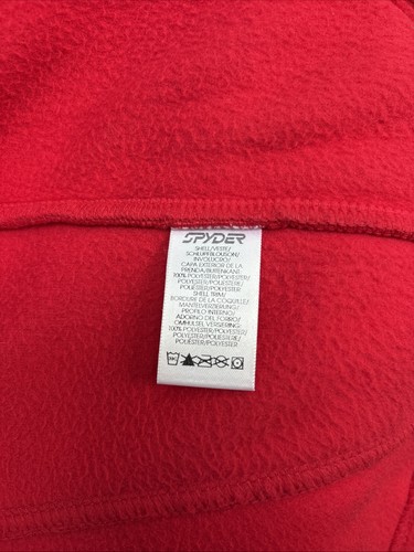 Spyder Women's Full Zip Fleece Jacket Size 14 Red, Zipped Chest Pocket - Picture 6 of 8