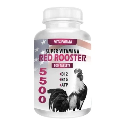 Vitofarma B12 Red Rooster B12 5500 B15 Atp Electrolitos 100 Tabs Exp. 12/27