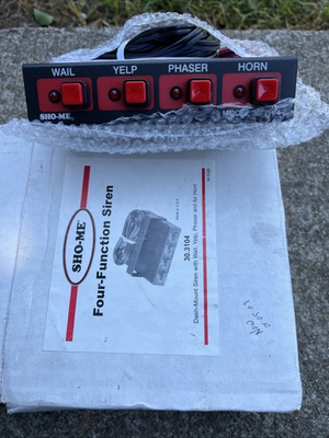 #ad Sho Me Model 30.3104 Four Function Siren Dash Mount Wail Yelp Phaser Air Horn $199.95