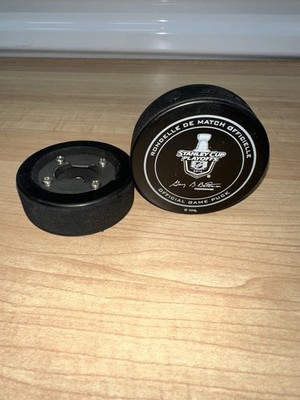 2014 STANLEY CUP FINAL & THE PUCK OPENER RANGERS vs KINGS OFFICIAL GAME PUCK 
