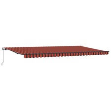 Image of Retractable Awning Manual Polyester and Steel Outdoor Shade Solution vidaXL