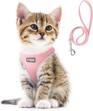 Cat Harness and Leash Set for Walking Kitten and Puppy, Escape Proof Kitten Harn