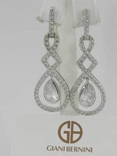 Giani Bernini Cubic Zirconia  Drop Earrings in Sterling Silver