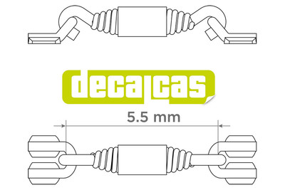 Decalcas 1/12 Short Springs for Exhausts - Type 2 (20pcs)