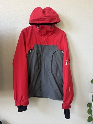 Sessions Summit Series Jacket Mens Small Red Gore-Tex Hooded Snow Ski Coat