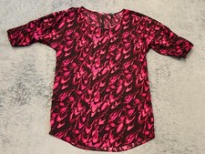 Express Tunic Dress Womens Small Half Sleeve Cold Shoulder Multicolor Abstract