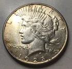 1928-S Peace Silver Dollar $1, XF. Slight Toning! Great for Album! STC! J103