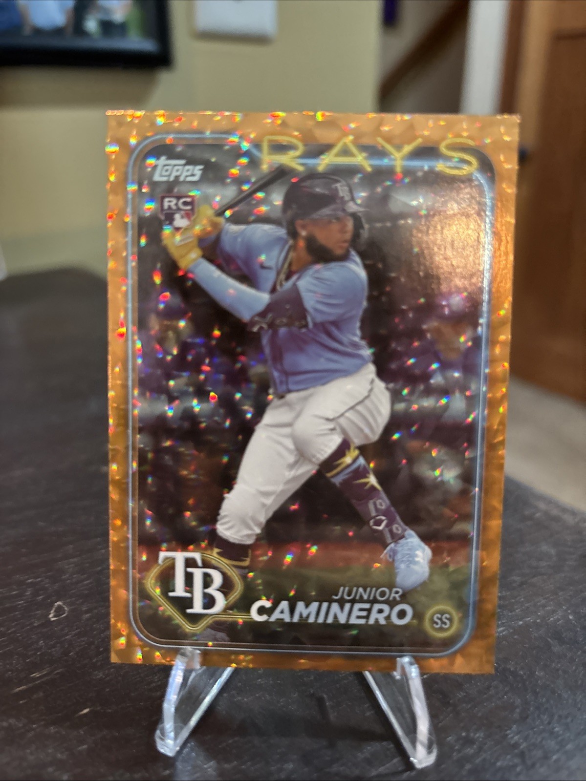 2024 Topps Series 2 - Junior Caminero #628 Orange Foil /299 (RC)