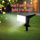 LED Solar Spotlights Outdoor Waterproof Adjustable Lights for Garden & Patio NEW