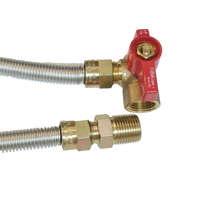 #ad #ad NEW Gas Hose Connector Kit with Shut Off Valve for Range Dryer Furnance 4 FT $26.00