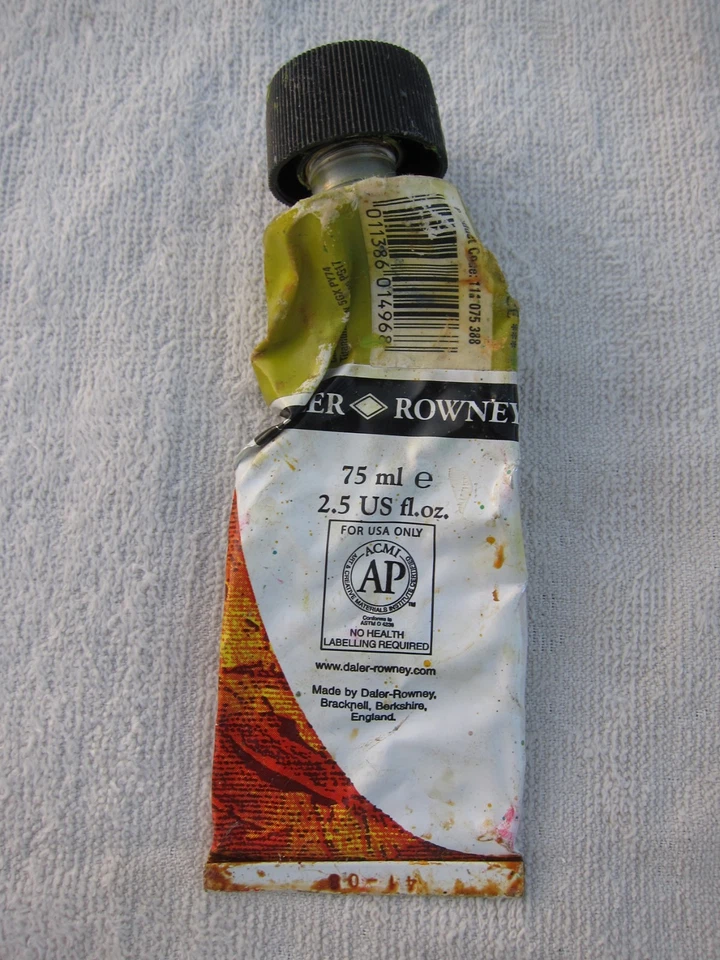 Color al óleo georgiano Daler-Rowney # 388 amarillo verde 1 EE. UU. fl oz usado Foto 2 de 2