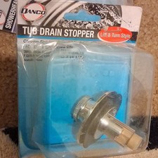 Danco Drain Stopper Lift Turn 1 3/8" Chrome Silver Round for Bathtub