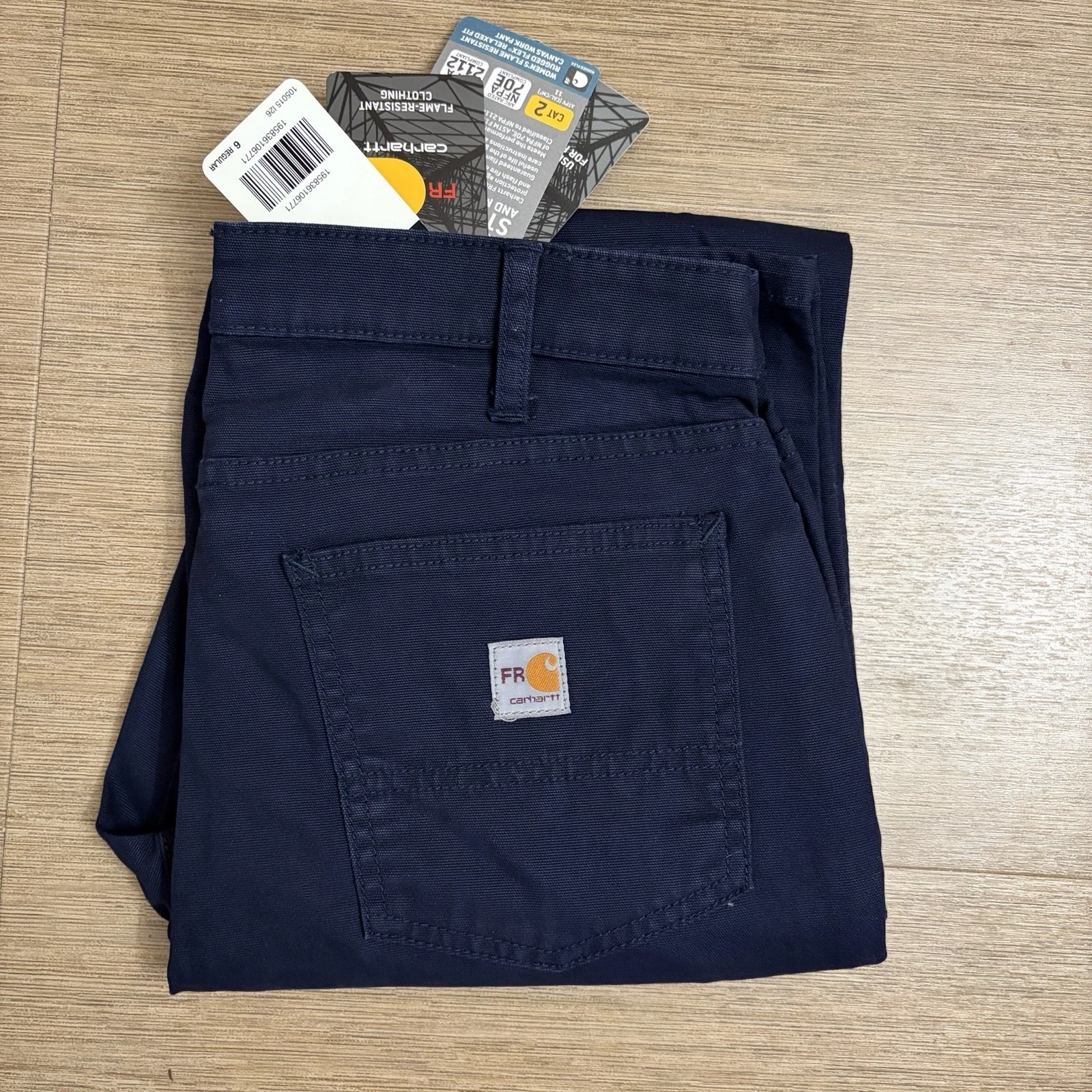 Carhartt Pants Women’s 6 Regular Navy Flame Resistant NWT Rugged FR Workwear
