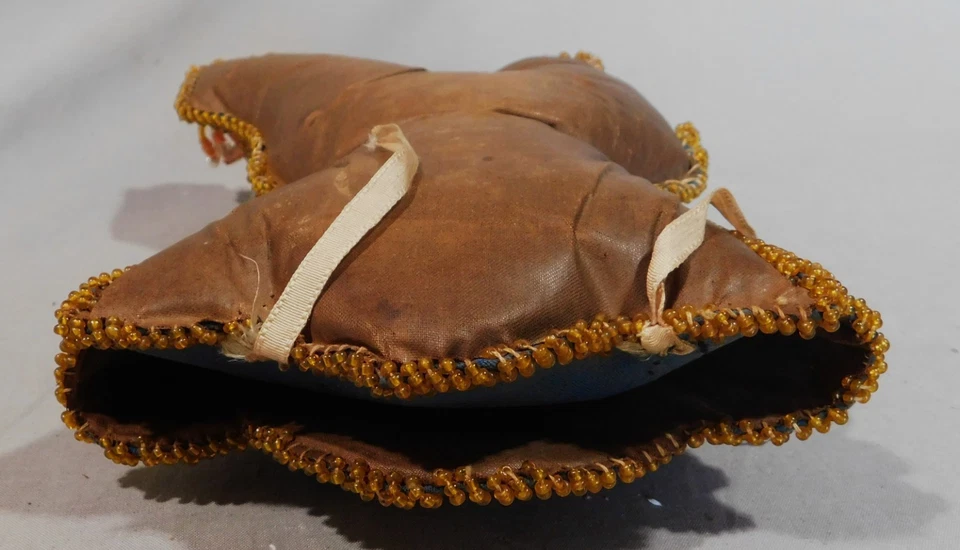 Антикварная индейская ирокезская булавка для обуви Haudenosaunee ca. 1890-е бисер - Изображение 3 из 4