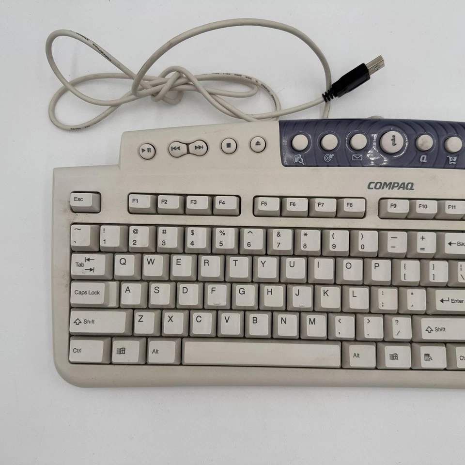 Compaq USB Wired Multimedia Internet Keyboard S7-ALM5S P/N 182995-007 Hot Keys - Image 3 of 4