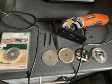 Circular Saw Compact Mains Powered +Cutting Discs Worx WX424X 2m Corded