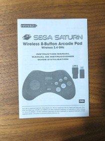 Retro-Bit Sega Saturn 2.4 GHz Wireless Controller Slate Gray (CIB)