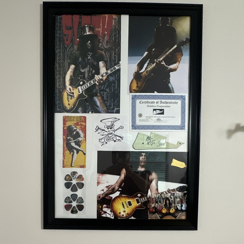 Slash & Axl Rose Signed Guitar Pickguard - Halidon Corporation COA
