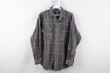 Vintage 90s Dickies Mens Medium Faded Heavyweight Flannel Collared Button Shirt