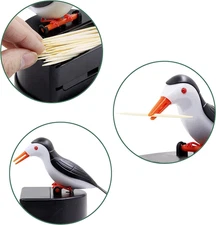 Little Bird Toothpick Dispenser, Creative Push-Type Toothpick Bird Dispenser,...