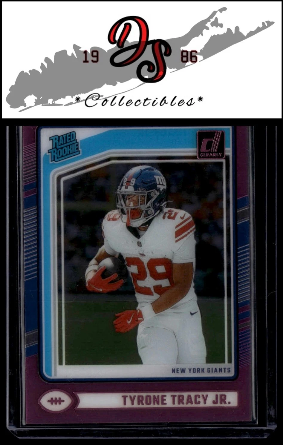 2024 Panini Clearly Donruss - Rated Rookie Tyrone Tracy Jr. #100 Pink (RC)