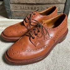 $765 TRICKER'S "Keswick" leather wingtip brogue shoes - brown - UK 8.5 US 9.5