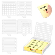 3" x Sticky Notes Holder with 5 Different Fits 3 3 Inch, Transparent