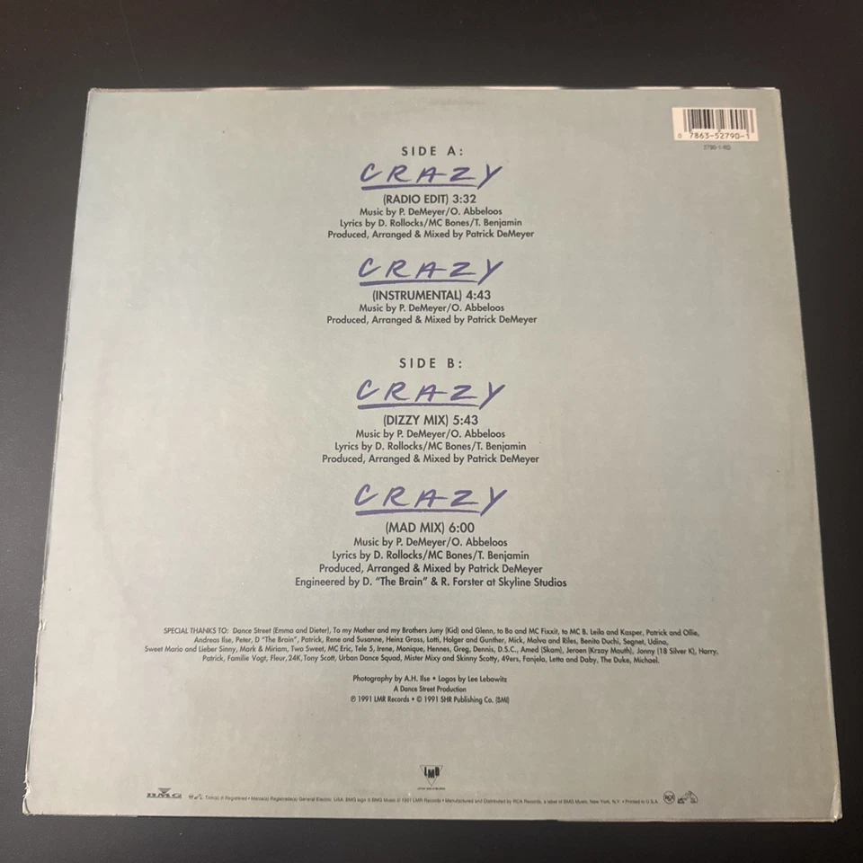 Daisy Dee-Crazy-Vinyl 12” Single 1991 - Image 2 of 4